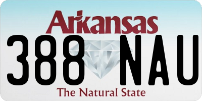 AR license plate 388NAU