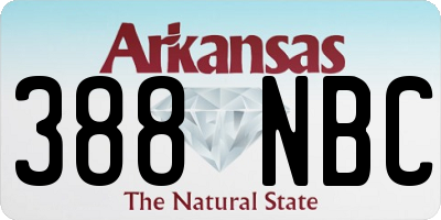 AR license plate 388NBC