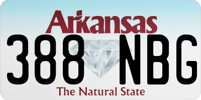 AR license plate 388NBG