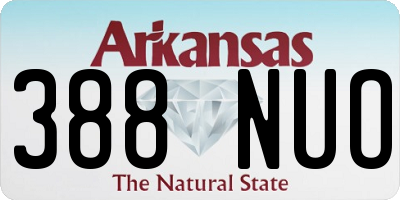 AR license plate 388NUO