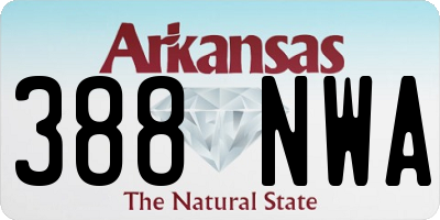 AR license plate 388NWA