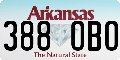 AR license plate 388OBO