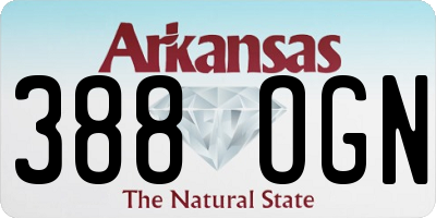 AR license plate 388OGN