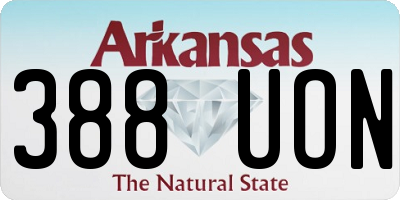 AR license plate 388UON