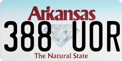 AR license plate 388UOR