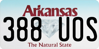 AR license plate 388UOS