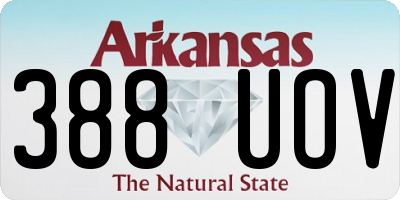 AR license plate 388UOV