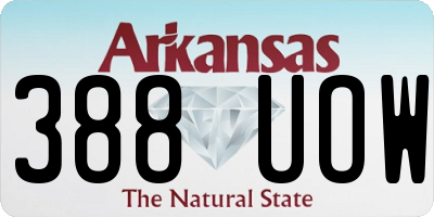 AR license plate 388UOW