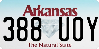 AR license plate 388UOY