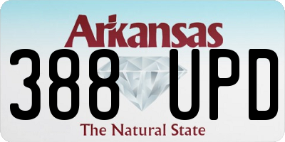 AR license plate 388UPD