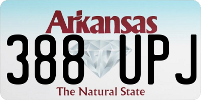 AR license plate 388UPJ