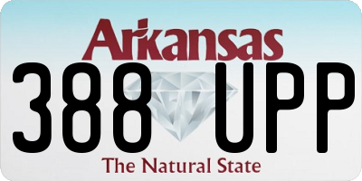 AR license plate 388UPP