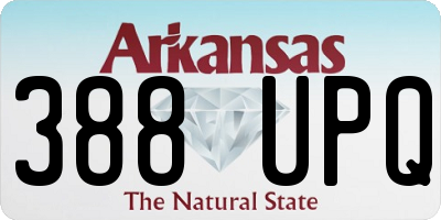 AR license plate 388UPQ