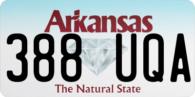 AR license plate 388UQA