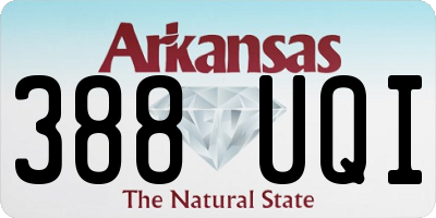 AR license plate 388UQI