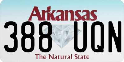 AR license plate 388UQN