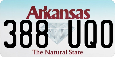 AR license plate 388UQO