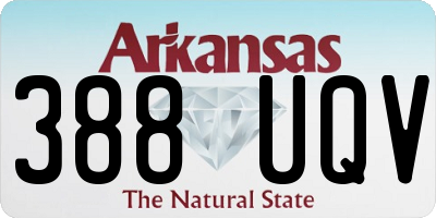 AR license plate 388UQV