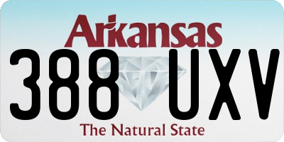 AR license plate 388UXV
