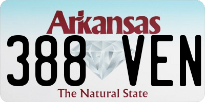 AR license plate 388VEN