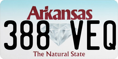 AR license plate 388VEQ