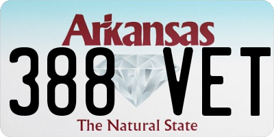 AR license plate 388VET