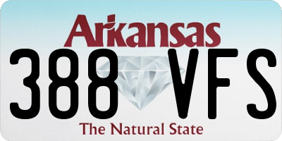 AR license plate 388VFS