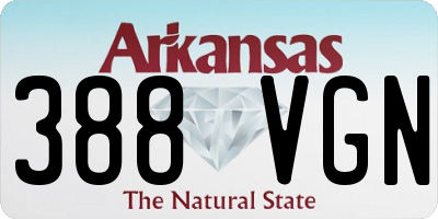 AR license plate 388VGN