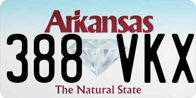 AR license plate 388VKX