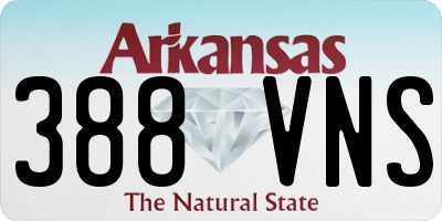 AR license plate 388VNS