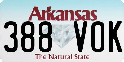 AR license plate 388VOK