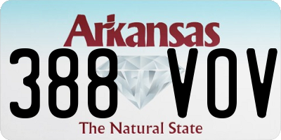 AR license plate 388VOV