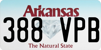 AR license plate 388VPB
