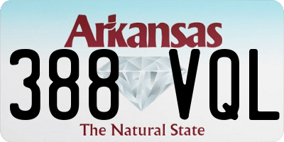 AR license plate 388VQL