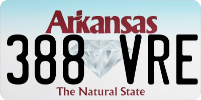 AR license plate 388VRE