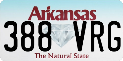 AR license plate 388VRG