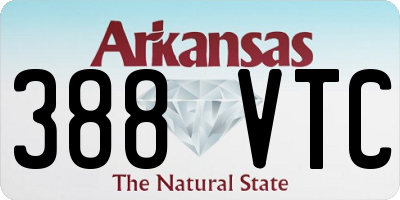 AR license plate 388VTC