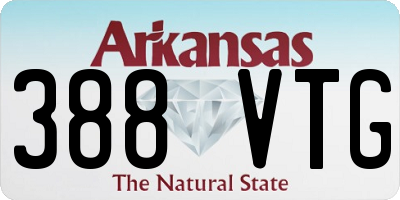 AR license plate 388VTG