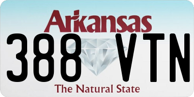 AR license plate 388VTN