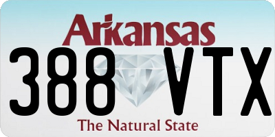 AR license plate 388VTX