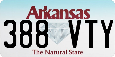 AR license plate 388VTY
