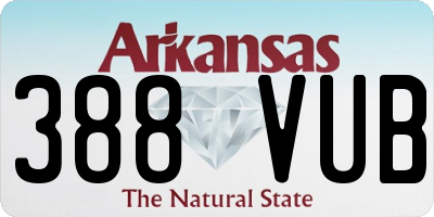 AR license plate 388VUB