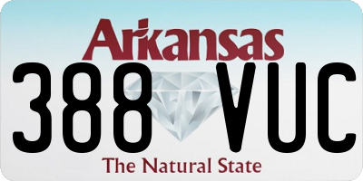 AR license plate 388VUC
