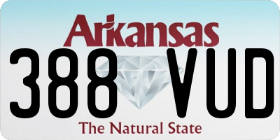 AR license plate 388VUD