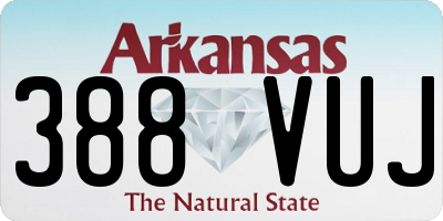AR license plate 388VUJ