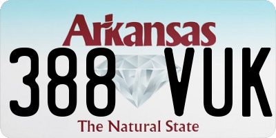 AR license plate 388VUK