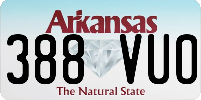 AR license plate 388VUO