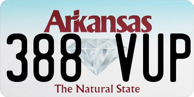 AR license plate 388VUP