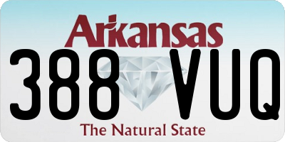 AR license plate 388VUQ