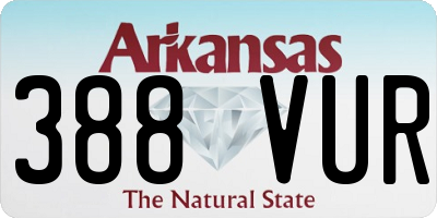 AR license plate 388VUR